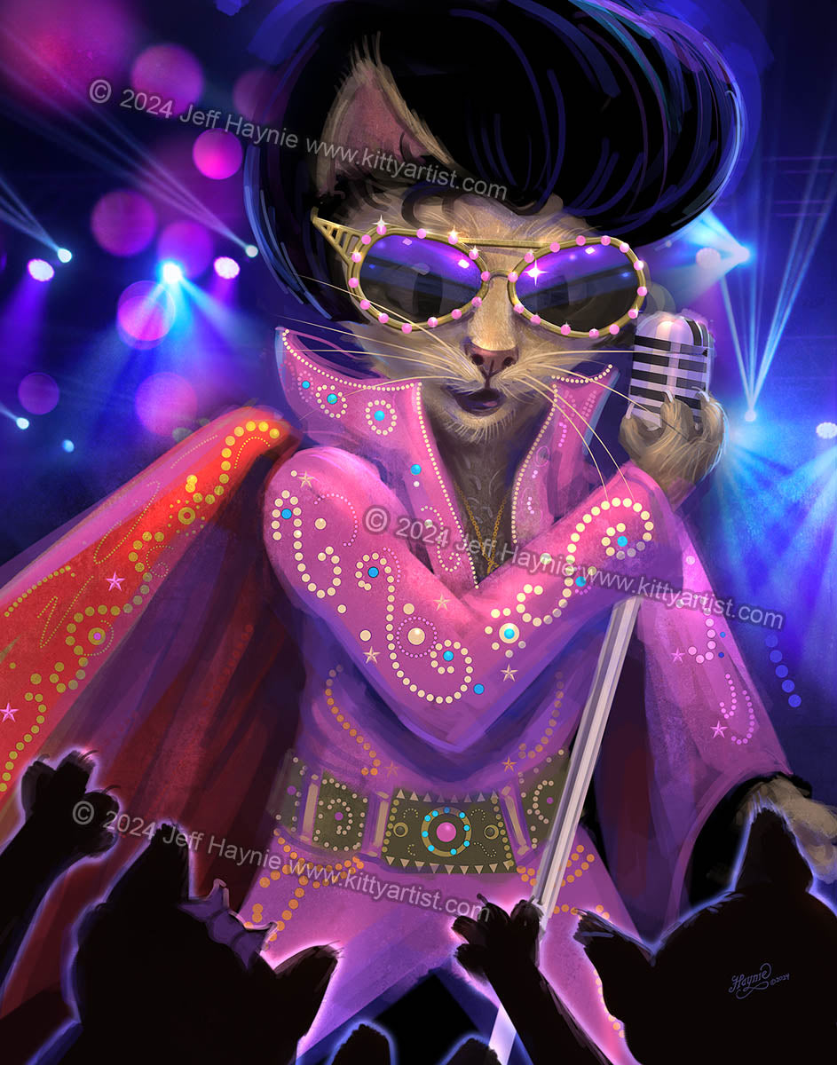Art Print, Elvis Cat