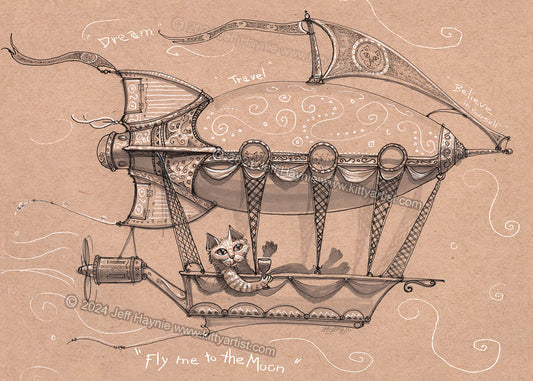 Art Print, Fly me to the moon