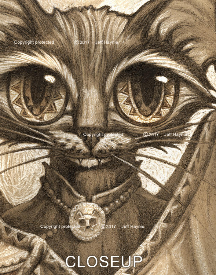Art Print 16x20, Bat Cat