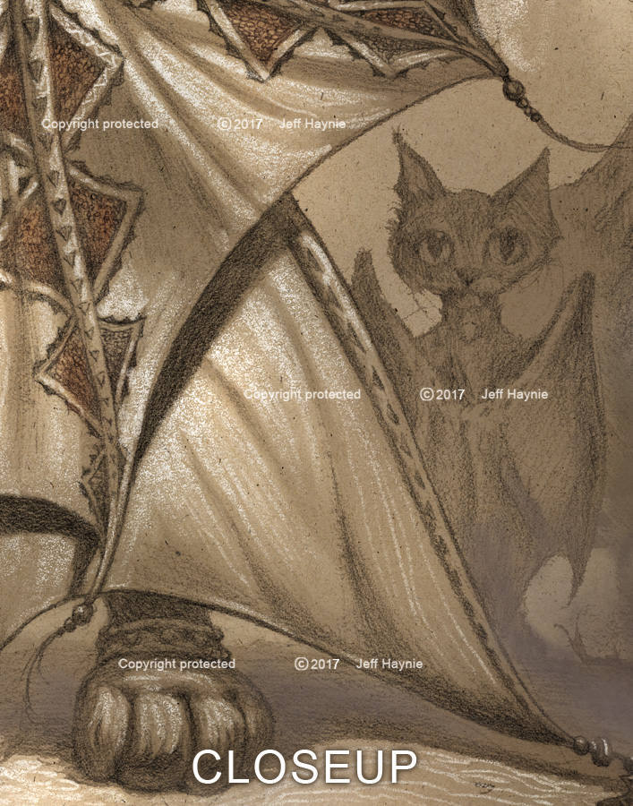 Art Print, Bat Cat