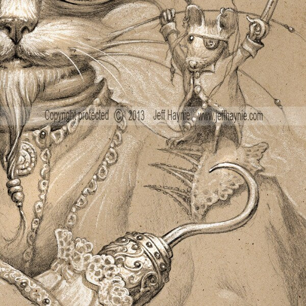 Art Print, Captain Claw, Pirate Cat