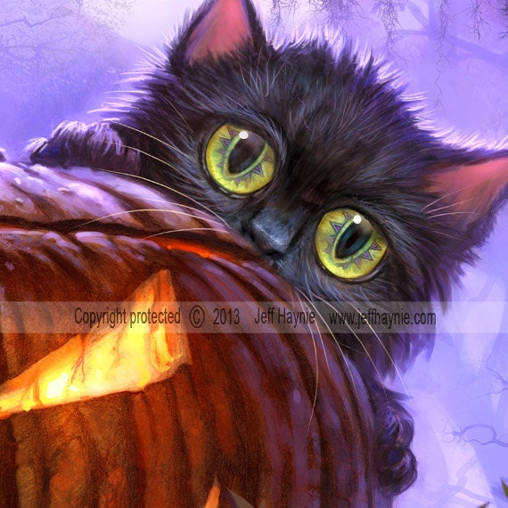 Art Print, Scaredy Cats