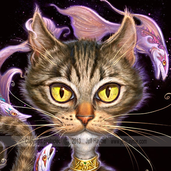 Art Print 11x14, Feline Fantasy