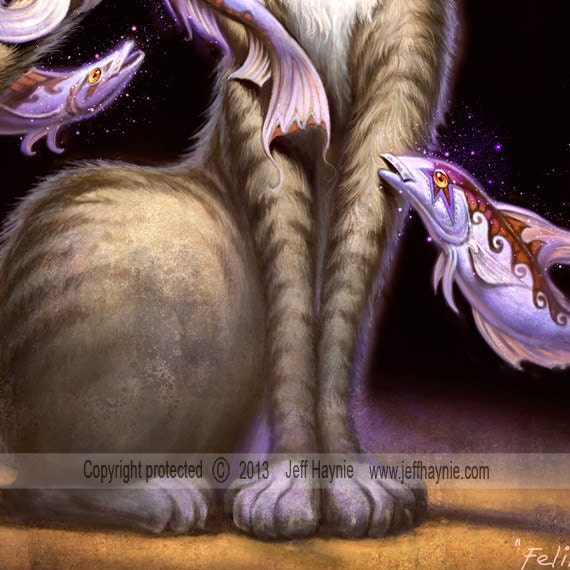 Art Print 11x14, Feline Fantasy