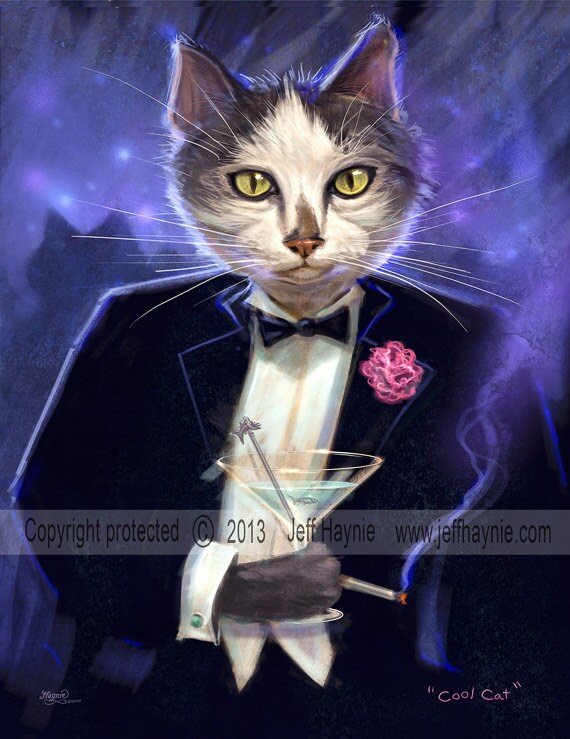 Greeting Card, Cool Cat