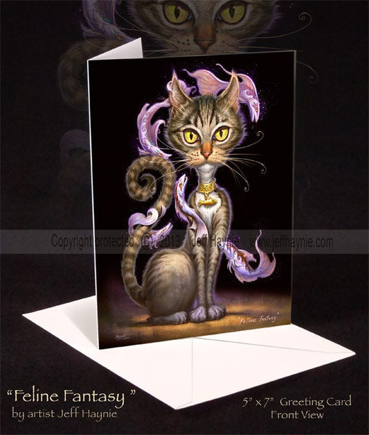 Greeting Card, Feline Fantasy