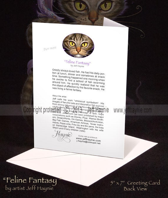 Greeting Card, Feline Fantasy