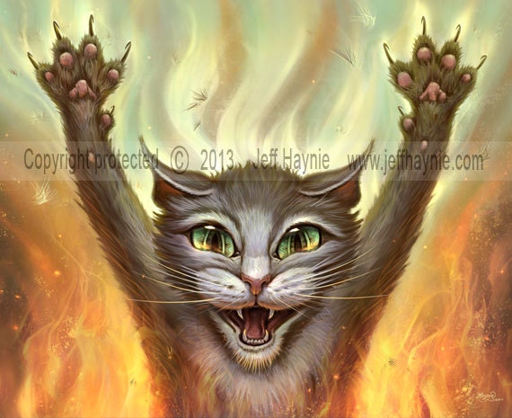 Art Print, Psycho Cat