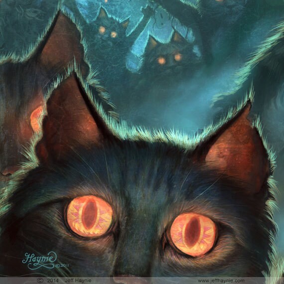 Art Print 8x10, Zombie Cats