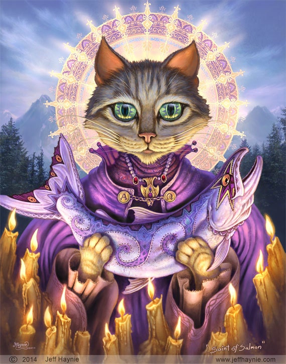 Art Print 8x10, Patron Saint of Salmon