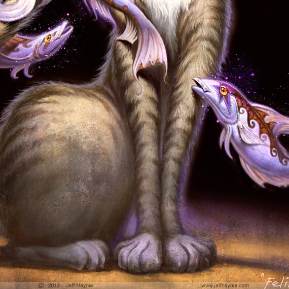 Art Print 8x10, Feline Fantasy