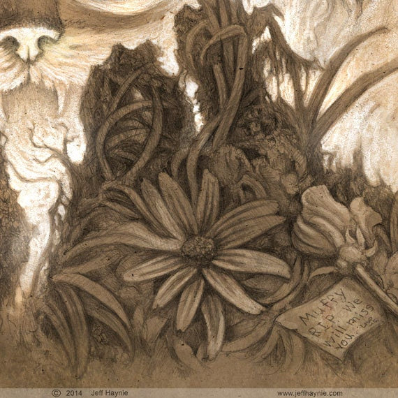 Art Print, Zombie Cats