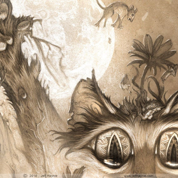 Art Print, Zombie Cats