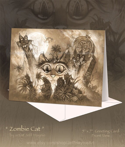 Greeting Card, Zombie Cats