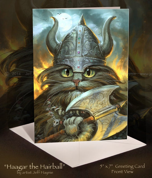 Greeting Card, Haagar, Viking Cat