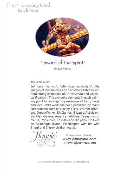 Greeting Card, Sword of the Spirit