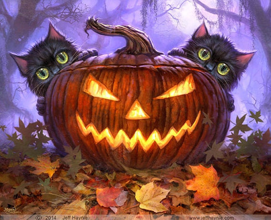 Art Print, Scaredy Cats