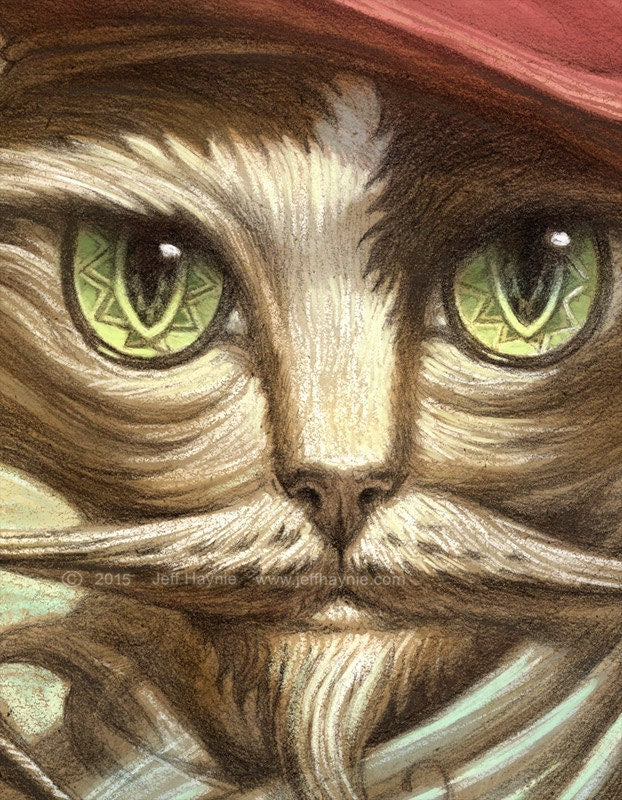 Art Print, Writing my memoirs, Paris Cat