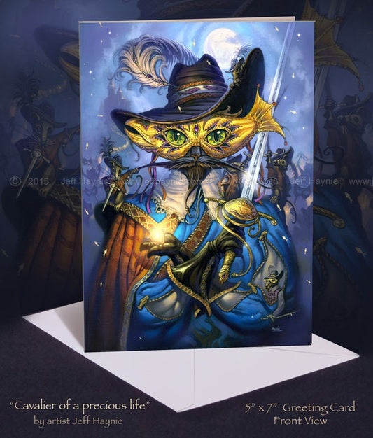 Greeting Card, Cavalier Cat