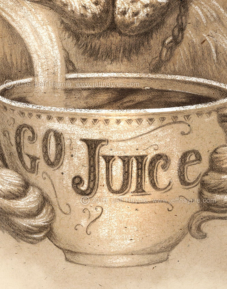 Art Print 8x10, Coffee Cat 2