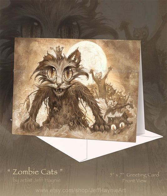 Greeting Card, Zombie Cats