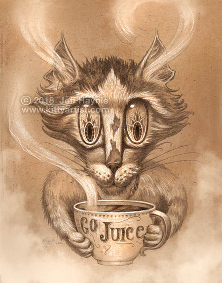 Coffee Cat, Big Eyes