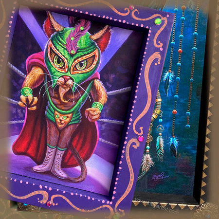 Hand painted framed prints