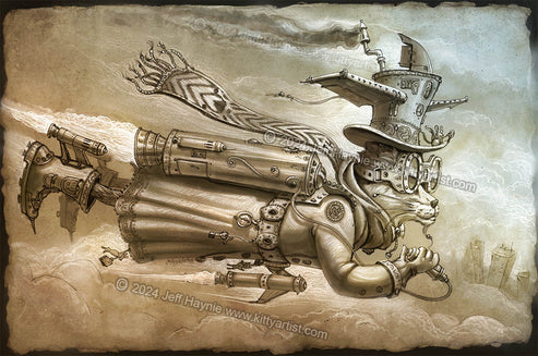 Art Print, The Rocketeer Cat