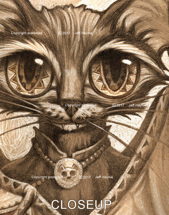 Art Print 16x20, Bat Cat