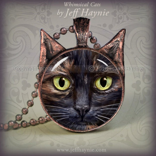 Pendant, TO7 TORTIE CAT pendant