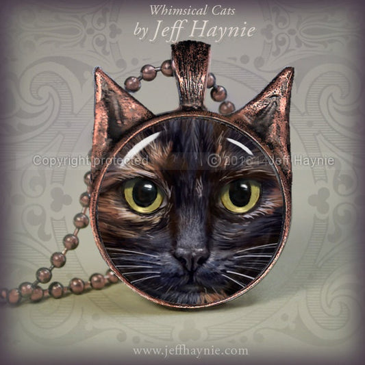 Pendant, TO9 Tortie Cat Necklace pendant