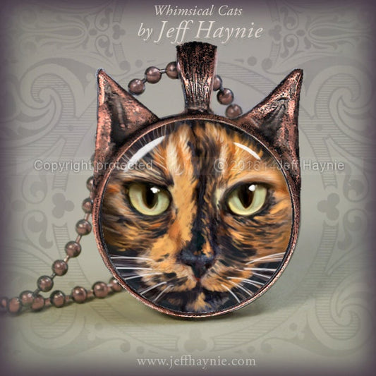 Copper only Pendant, SI7 Chocolate Point SIAMESE CAT Pendant