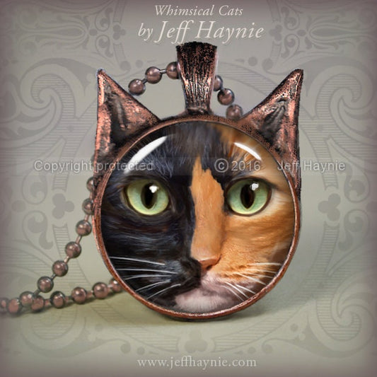 Pendant, CA14 CALICO CAT pendant