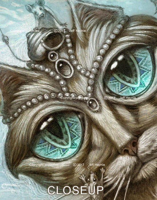 Art Print, Purrmaid, Mermaid Cat