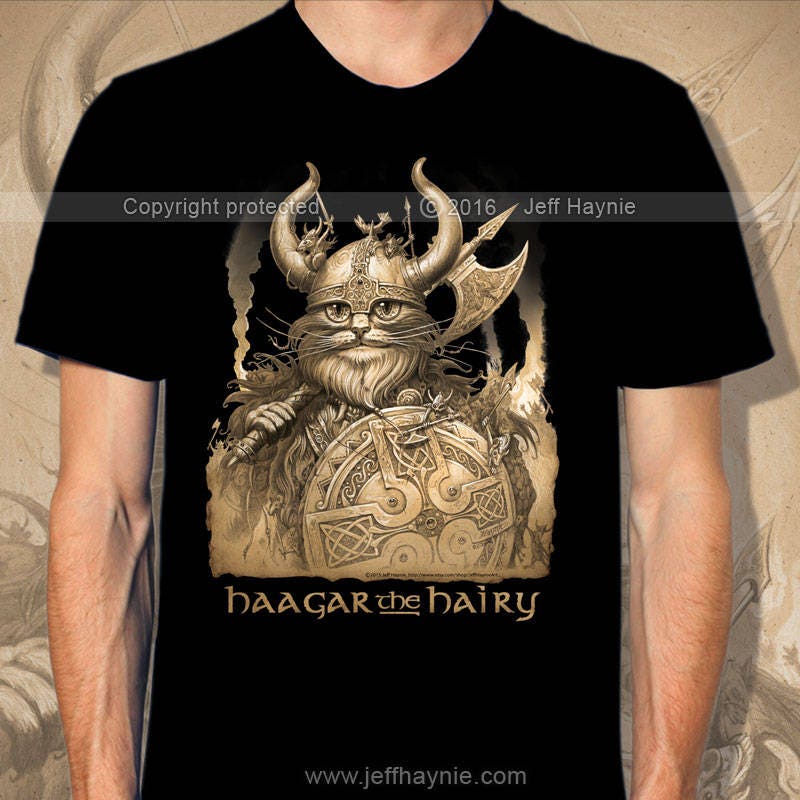 T-shirt, Haagar, Viking Cat shirt