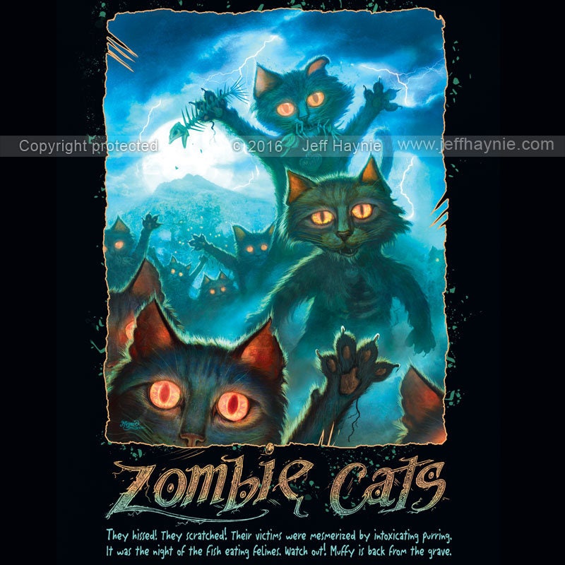 T-Shirt, Zombie Cats