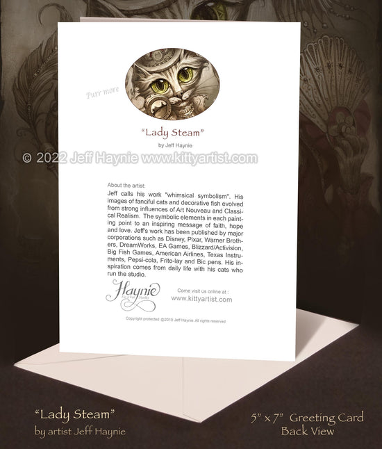 Greeting Card, Lady Steam, Steampunk