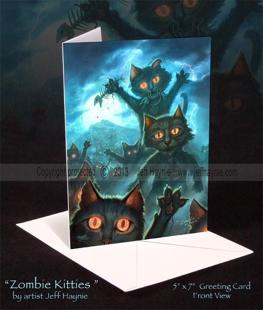 Greeting Card, Zombie Cats