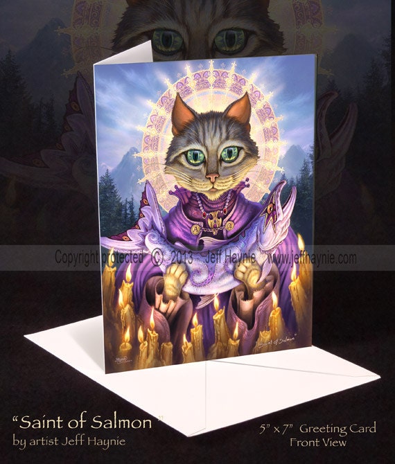 Greeting Card, Patron Saint of Salmon