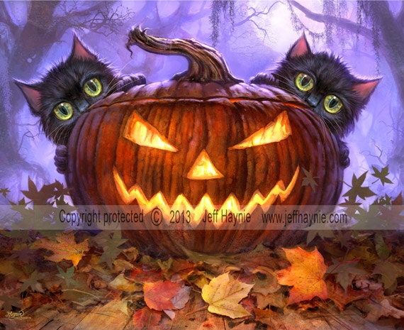 Greeting Card, Scaredy Cats, Halloween