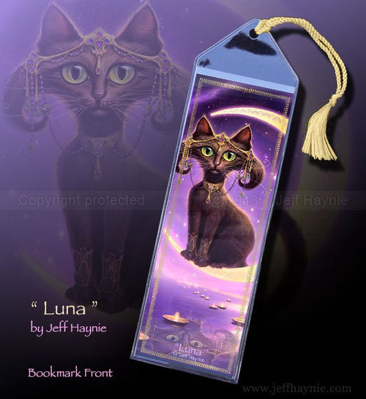 Bookmark, Luna, Black Cat