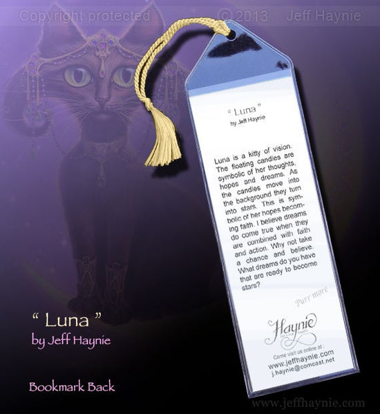 Bookmark, Luna, Black Cat