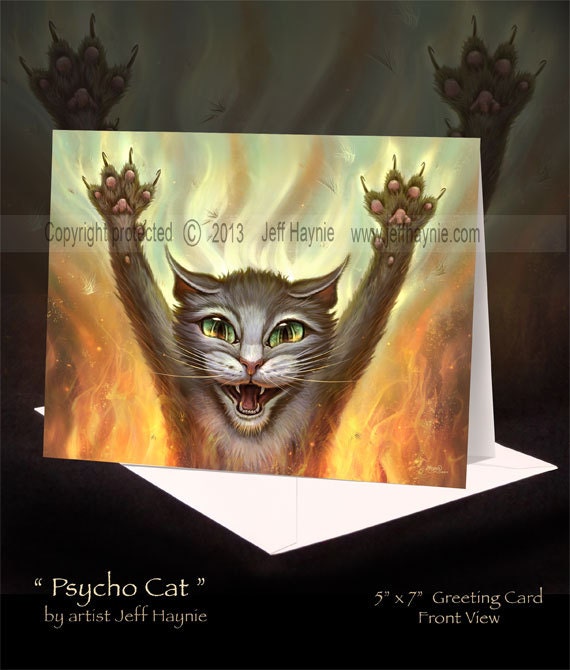 Greeting Card, Psycho Cat
