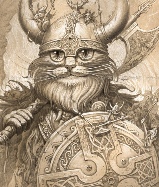 Greeting Card, Haagar, Viking Cat