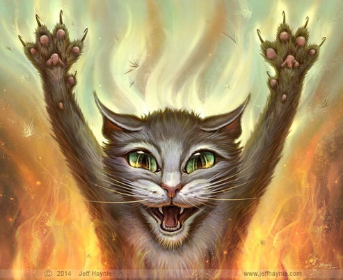 Art Print, Psycho Cat