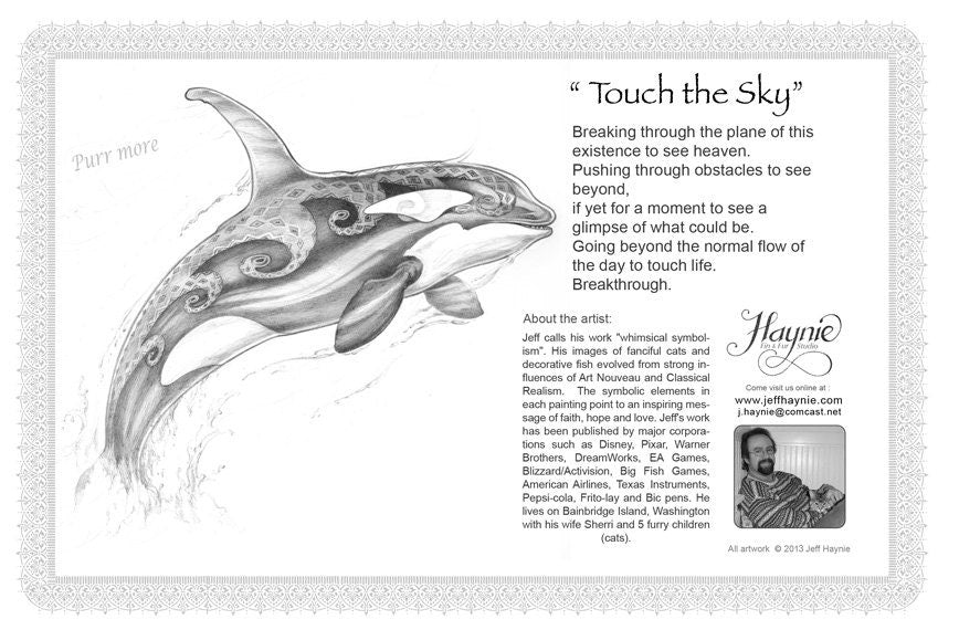 Art Print 11x14, Touch the Sky, Orca