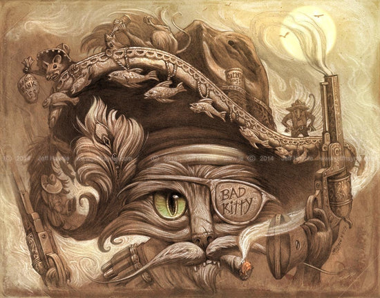 Art Print 8x10, El Gato Loco