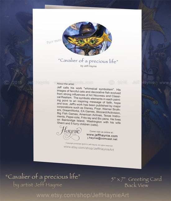 Greeting Card, Cavalier Cat
